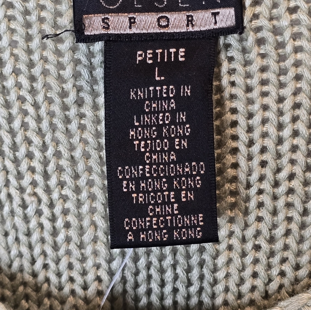 Vintage Sigrid Olsen Sport Women's Green and Blue Patterned Sweater NWT - Picture 5 of 7